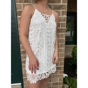 Fabric White Lace Dress